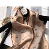 Silk Silk Scarf Women'S Season High Sense Silk Mulberry Silk Temperament Small Square Scarf Scarf Luggage