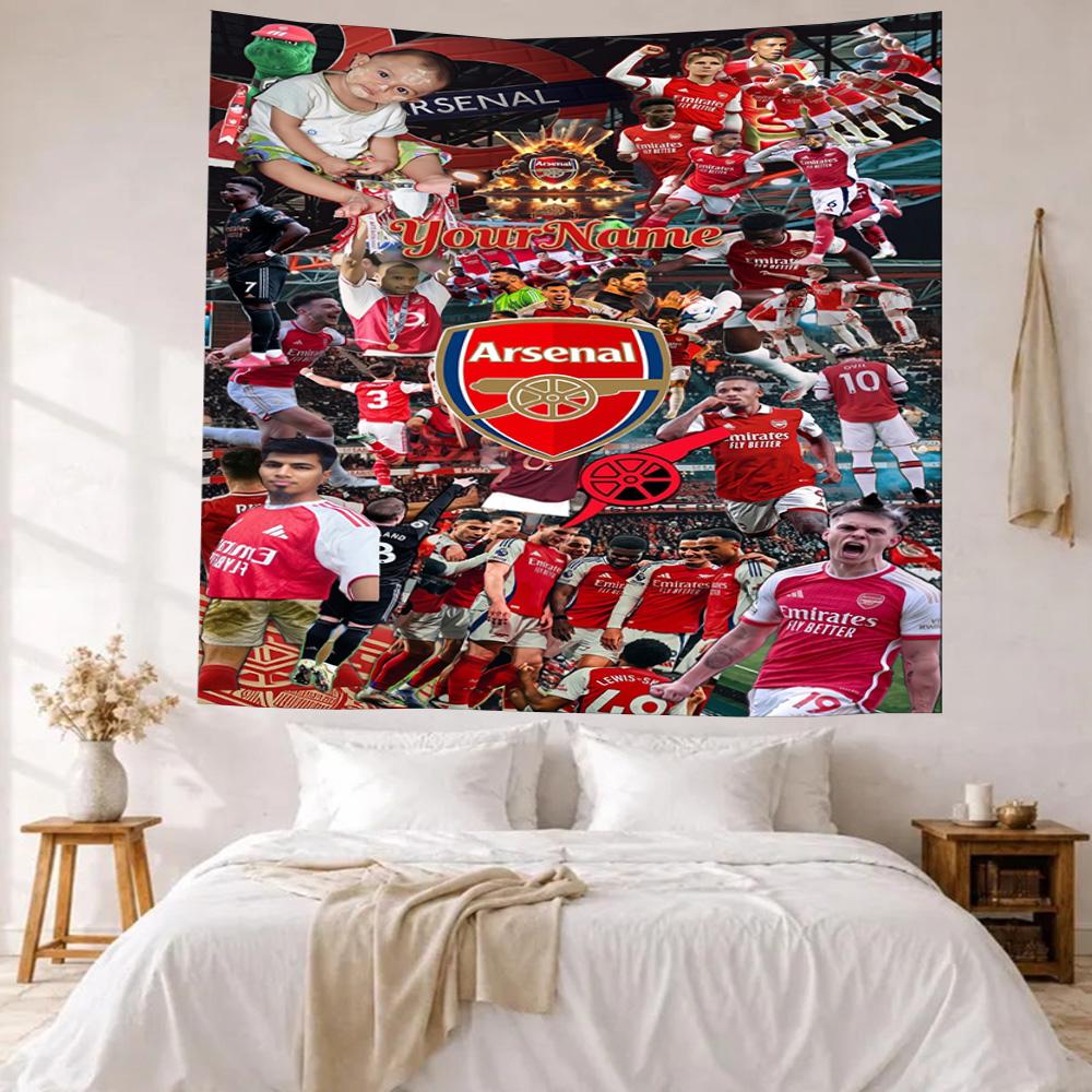 Arsenal Custom Your Name Wall Decor Tapestry Art For Pet Memorial Birthdaywedding Party Backdrop Family Gift