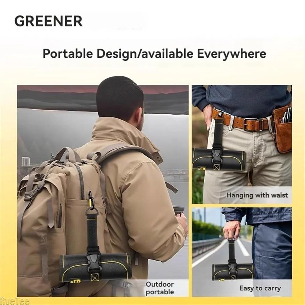 Greener 37 Holes Screwdriver Bit Drill Storage Bag Tool Pouch for Electrician Carpenter Multifunctional Thickened Roll Bag