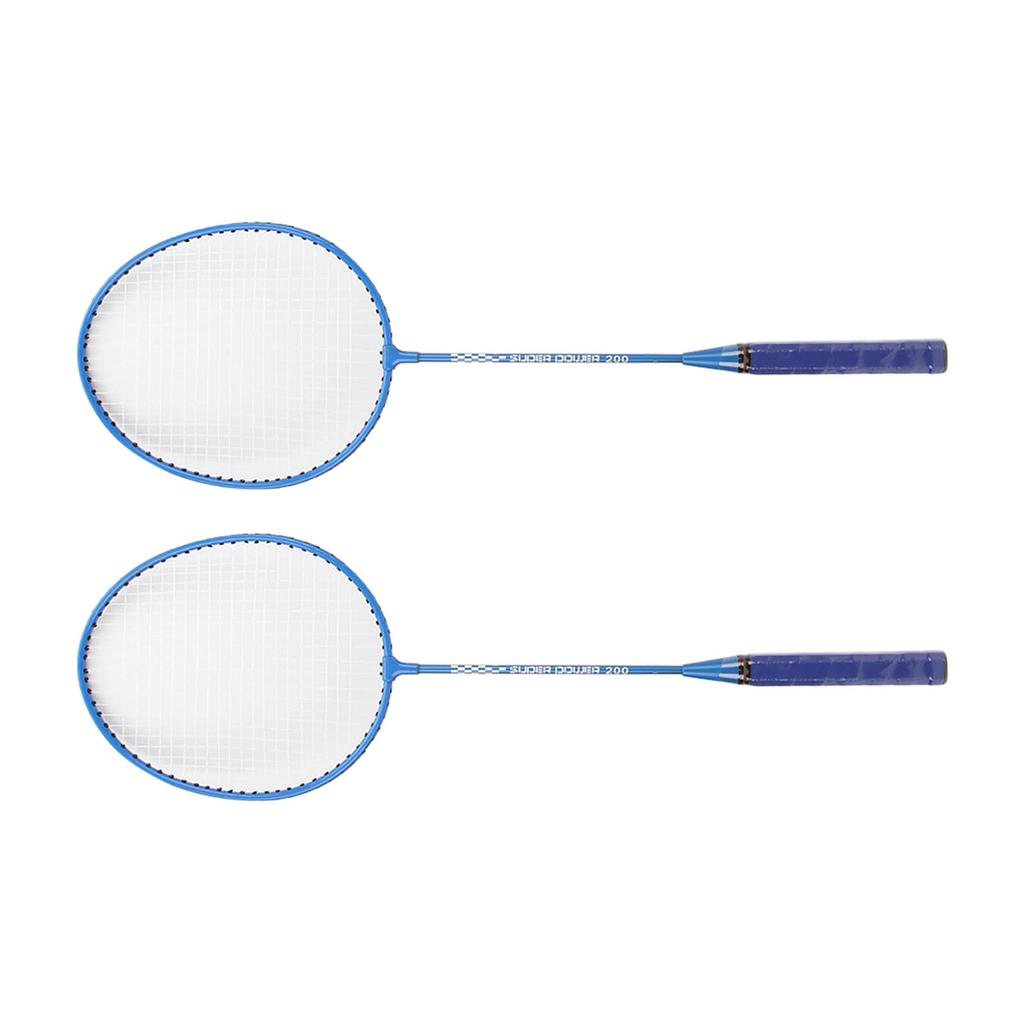 Children 2 Players Badminton Racket Set Aluminum Alloy Badminton Racquet Set for KidsBlue