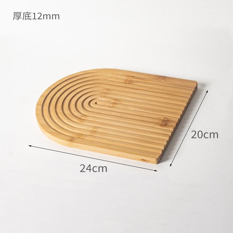 Creative Wavy Bamboo Tea Tray Irregular Ins Style Decoration Aromatherapy Serving Plate for Bread Fruit Dessert