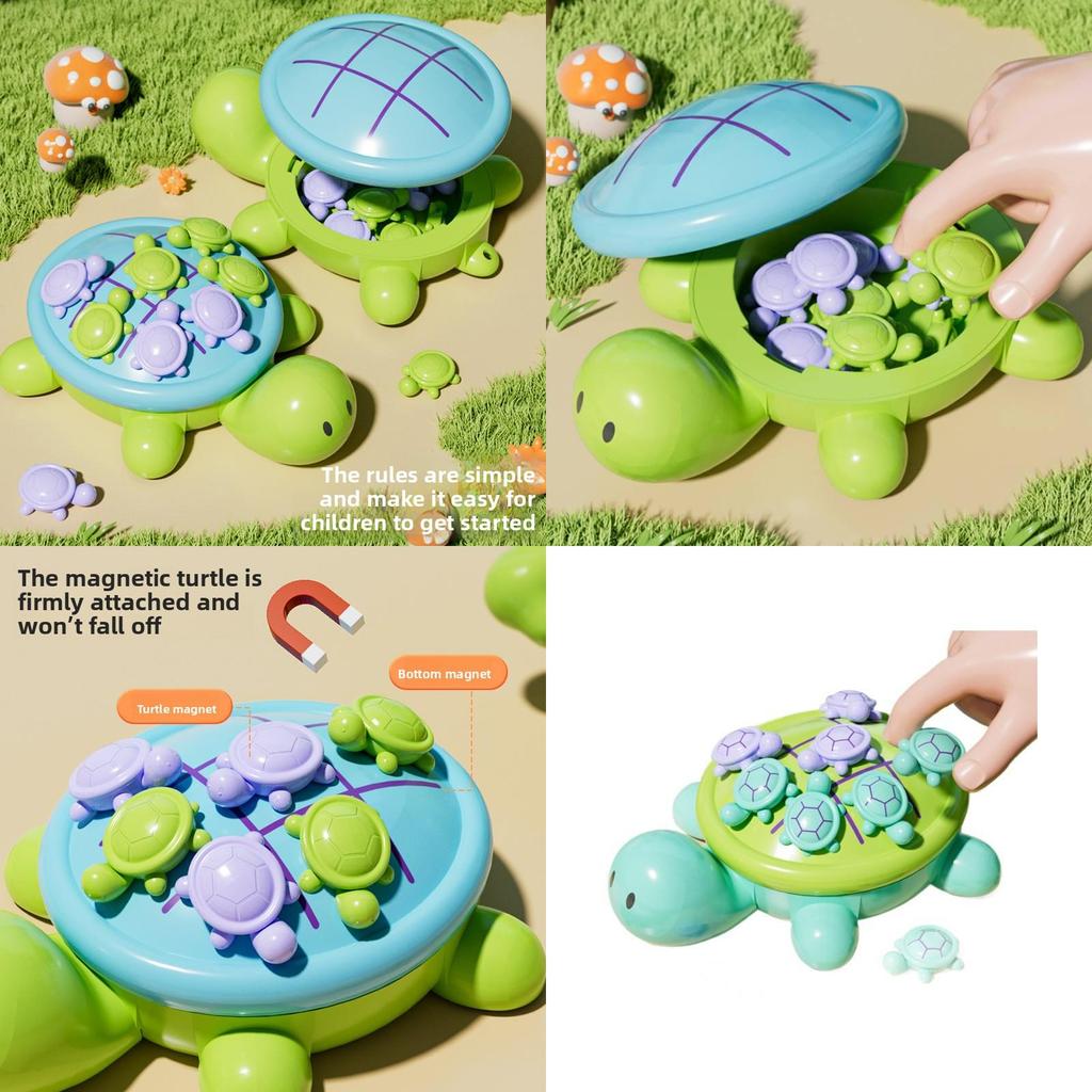 Tortoise Magnetic Tic Tac Toe Game For Kids Educational Interactive Toy