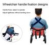 Wheelchair Belt Anti Slip Elastic Breathable Wheelchair Fixing Belt Harness Strap(Black )
