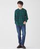 Embroidery for Green [Cliff Mayer] One-point Multi-border Long-sleeved T-shirt Men, Medium,