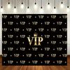 1 piece of VIP championship photo backdrop - stylish black and gold 2D signs, suitable for indoor and outdoor occasions