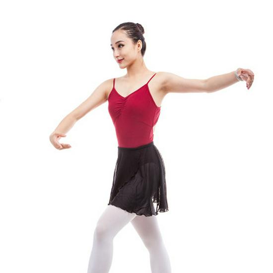 Damski bezrękawnik baletowy z krzyżującymi się plecami