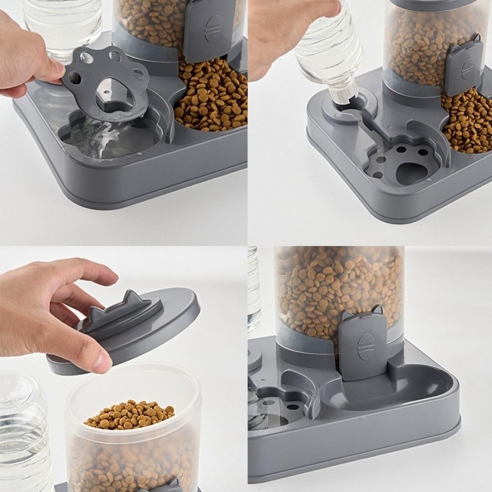 2-in-1 Pet Food Dispenser Automatic Slow Cat Dog Bowl Durable Pet Water Dispenser  Dry Food Use