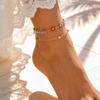 European & American Trendy Floral Daisy Anklet - Colorful Summer Beach Foot Jewelry for Women