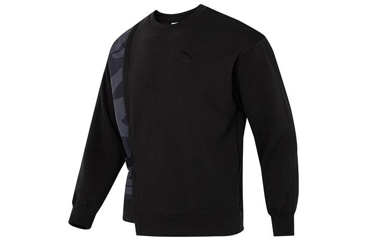 PUMA CNY Sweatshirts Men s Black Crew Neck Moderate Regular 539592-01 S