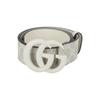 GUCCI GG Marmont Canvas Leather Belts Women's Ecru Width 4cm (Unisex) Leather Belts 400593 FAA6B 8047
