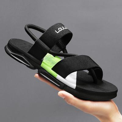 Fashion PVC Men's Sandals Men Slippers Outdoor Beach Casual Shoes Indoor Anti Slip Open-Toe Sandals Flat Sandals 2024 Chaussure Homme