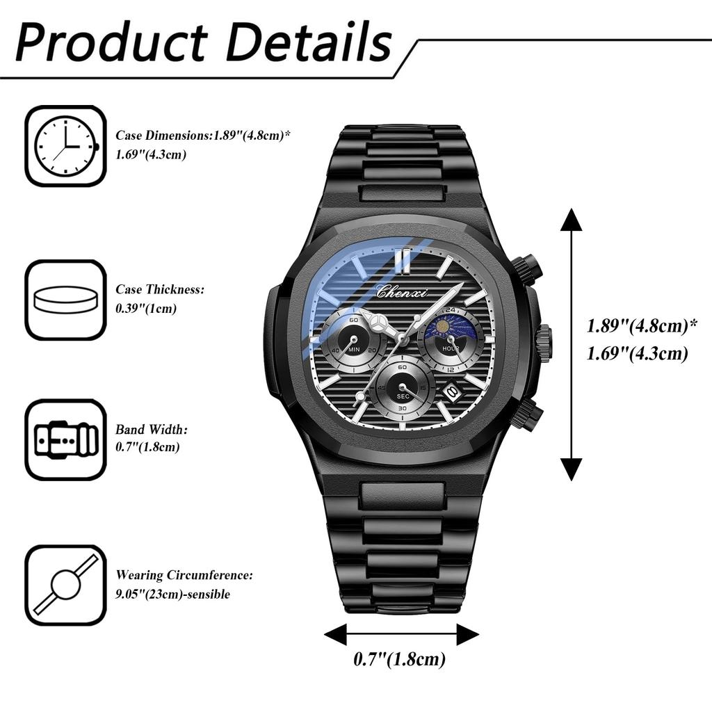 Małe Analogowe Lśniące Stalowe Akcesoria Prezent dla Chłopaka Męski Zegarek, Stylowy, Wodoodporny, Wyświetlacz Sekund, Kalendarz, Indeks, Stal, Kwarcowy, Rekreacyjny,