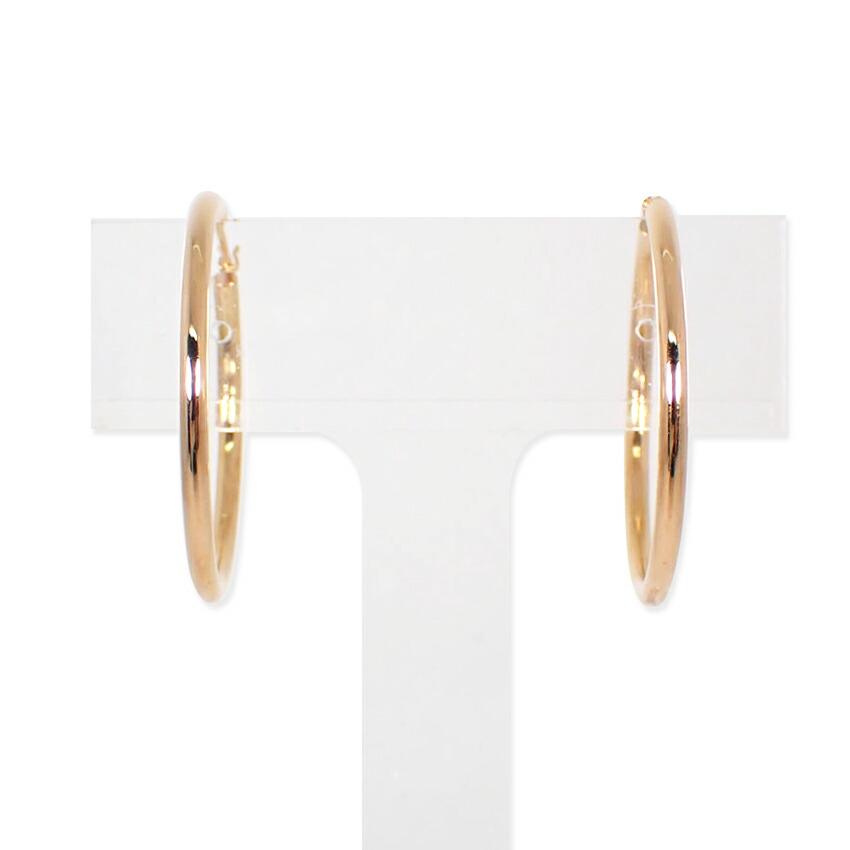 [Used] K18PG hoop earrings/j59-2
