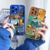 Husă de telefon vintage Van Gogh pentru iPhone 8 7 Plus SE2 13 12 11 14 Pro Max Ilustrație Puzzle Capac Spate Telefon pentru iPhone X XS XR