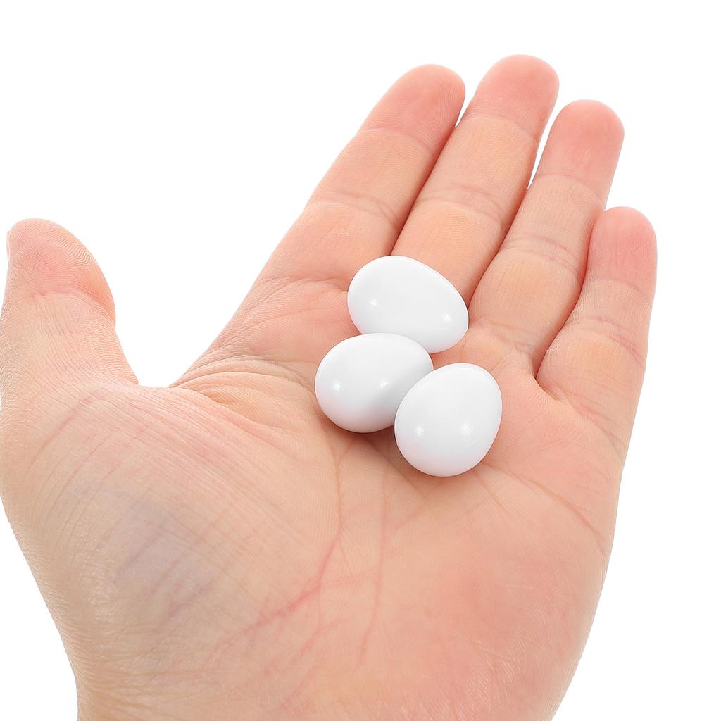 24Pcs Realistic Plastic Bird Eggs Artificial Nesting Decoys Clutch Control Deterring Egg Laying Aviary Breeding Supplies Parrot