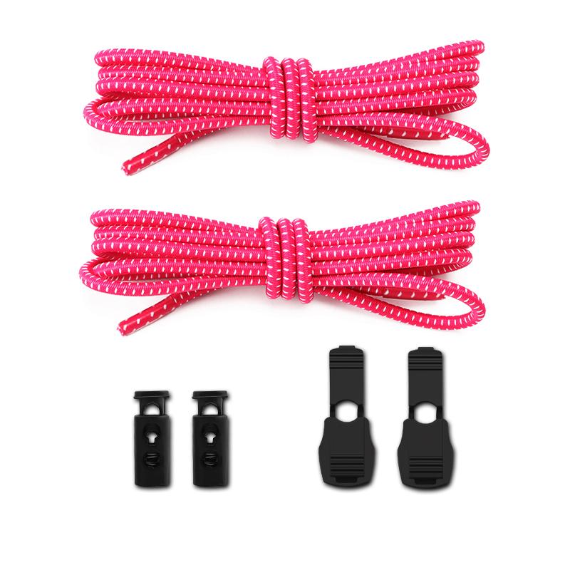 New 1Pair/3Pair Round Elastic Shoelace Unisex Quick-Release Shoelaces No-Tie Laces for Sneakers and Boots Shoe Laces