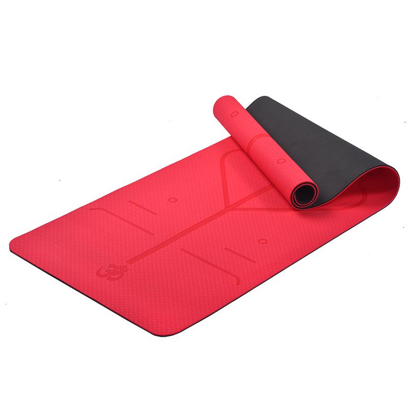 Verdickte rutschfeste TPE-Yogamatte für Fitness, Stoßdämpfung und Schalldämmung
