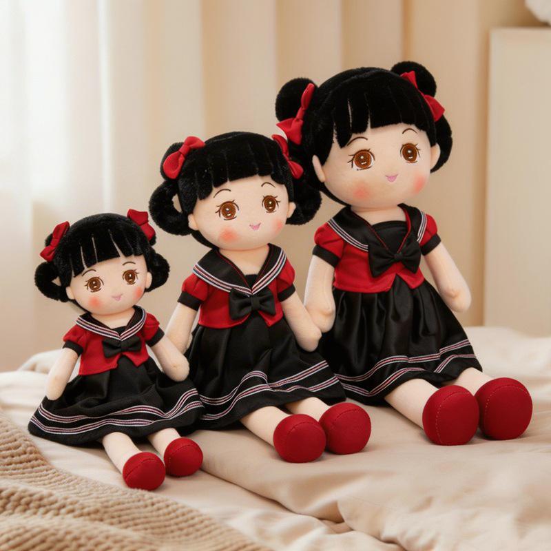 "Adorable Girl Plush Doll - Cute Academy Style Comfort Pillow & Birthday Gift"