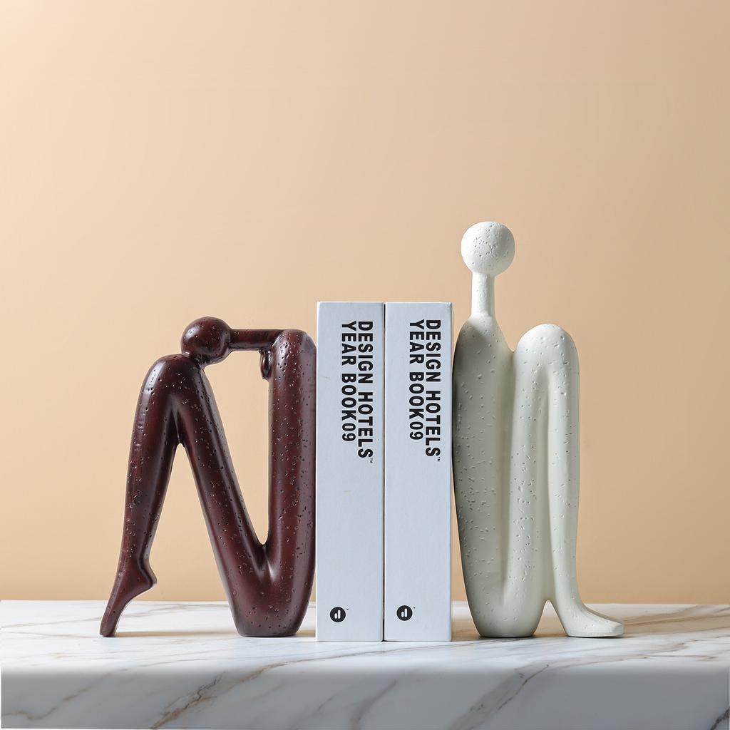 Nordic Minimalist Ceramic Sculpture Abstract Humanoid Figurine Ornaments Home Decoration Creative Desktop Ornaments Unique Gift