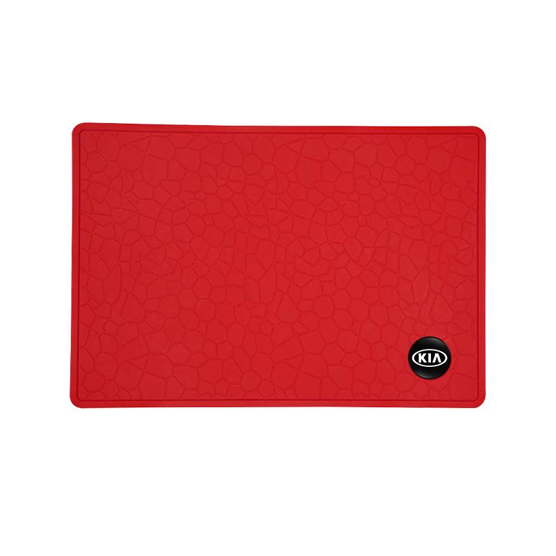 AAAHF1 Car Non-Slip Mat PVC Heat Resistant Pad Accessories For KIA GT-Line Rio Ev3 Ev6 Niro Stonic Sportage Ceed Picanto Forte Sorento