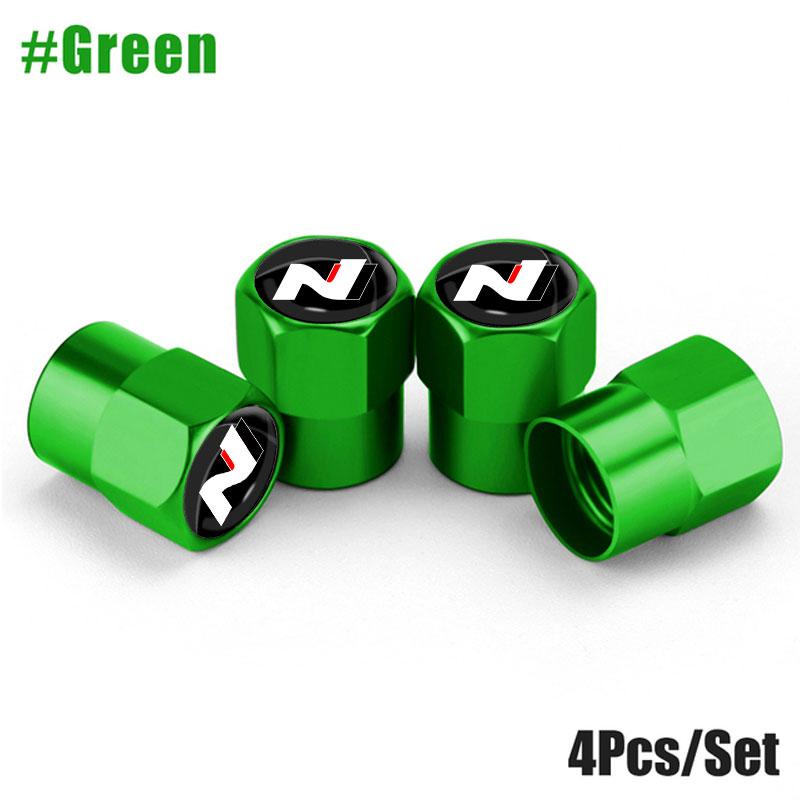 4Pcs Car Valve Caps Wheel Tires Air Tyre Stem Protective Cover For Hyundai N Line Nline I20 I30 Tucson Sonata Elantra Veloster TT66