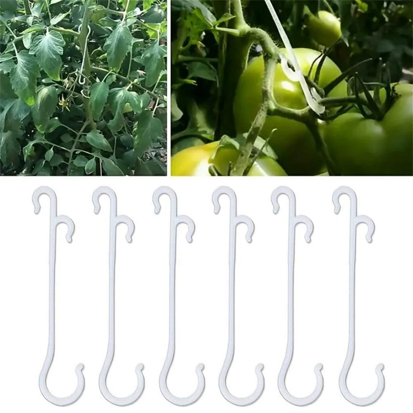 

Plastic J-Shaped Hook Tomato Truss Support, Plant Hanger for Climbing Plants, Vine Support, Garden Greenhouse Growing Tool One Size белый
