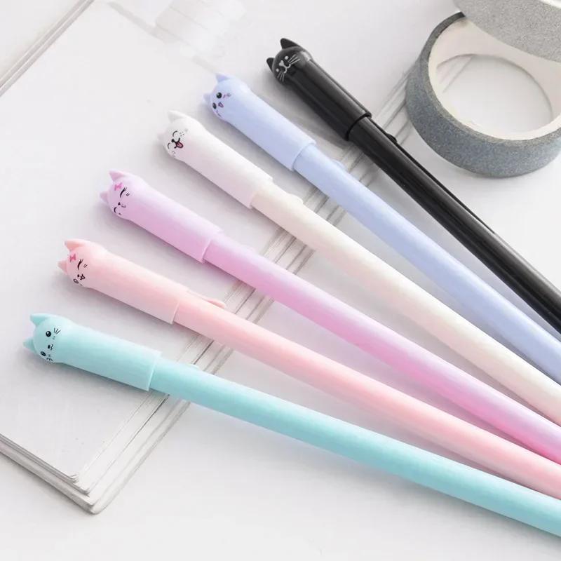 Do Re Mi Music Kawaii Cat Gel Pen Set Multi Color Musical Note Designer Decoration Pencil School Office Stationery Gifts Random