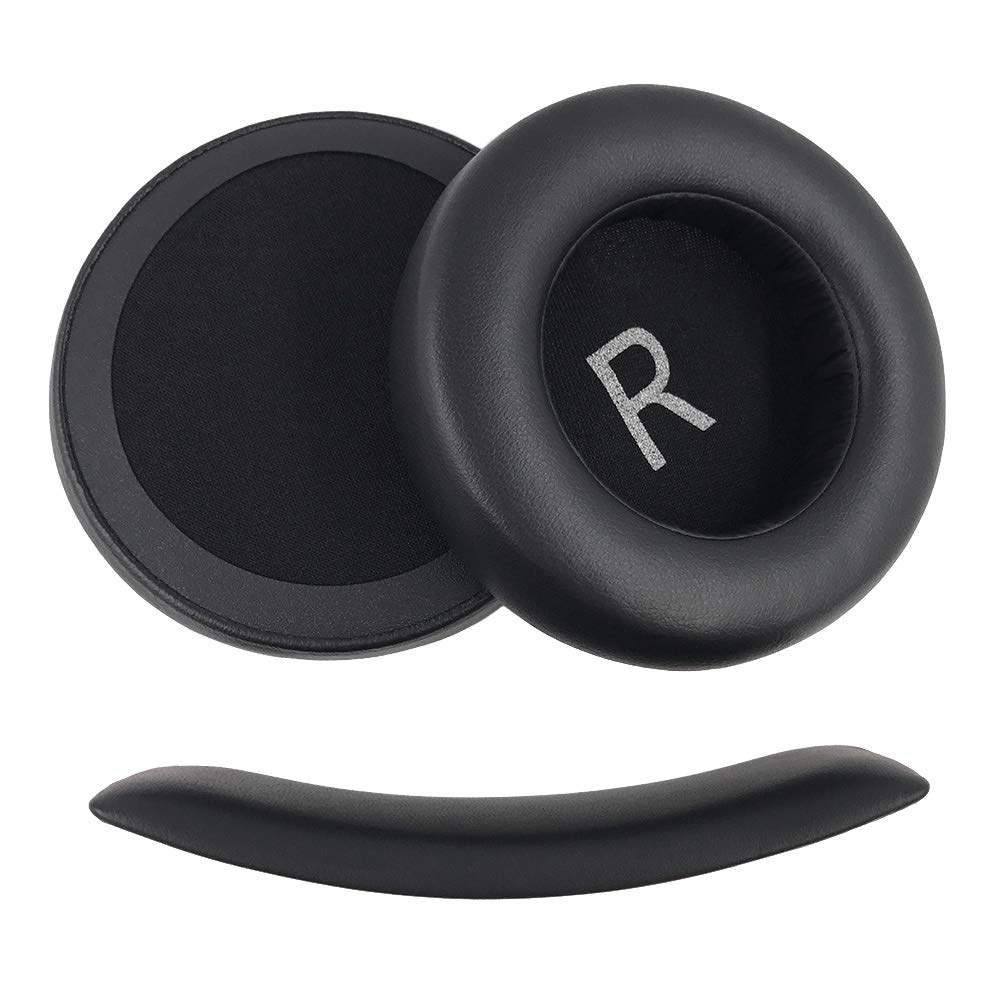 

Chic Tuant Ear Pads Compatible with AKG K540 K545 K845 K845BT Headset Replacement Headphone Pads Ear Cushion Memory Foam (Black Ear Pads + Headband)