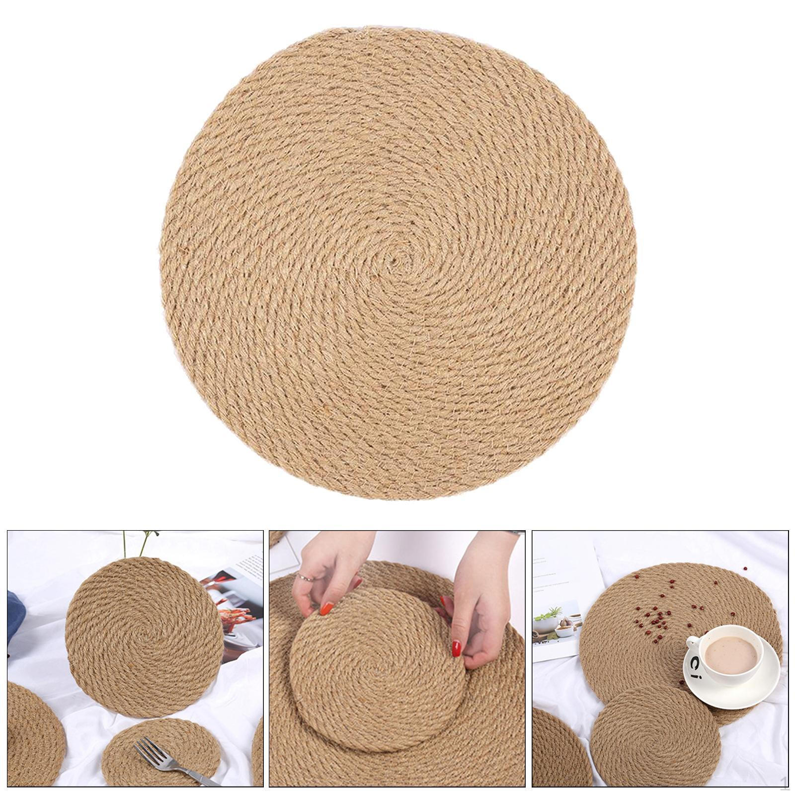 Linen Placemat Set for Dining Table - Sustainable Heat Insulation Mats 30cm