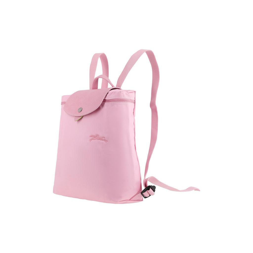 Longchamp Le Pliage Green Rindsleder-Besatz Rucksack Damen Rose Pink 1699919P75