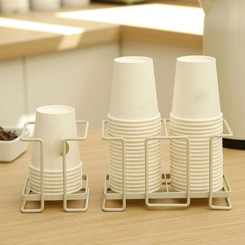 Disposable Paper Cup Holder Rack Disposable Cup Storage Shelf Office Decorations