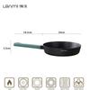 lanmi Non Stick Wok Pan with Lid Titanium Ceramic Pan Aluminum Alloy Stir-fry Pan Flat Bottom Pow Wok Pan For All Stovetops LM02