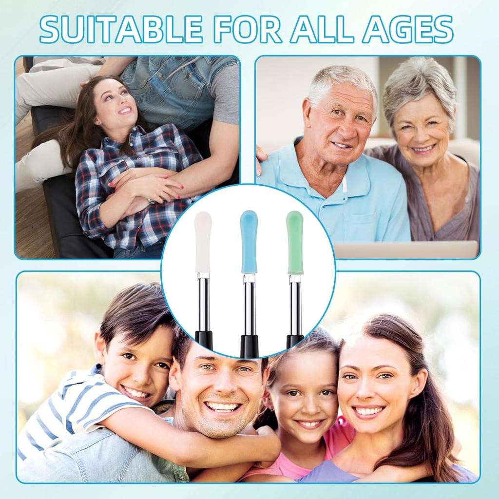 NICENEEDED 150 Pcs Ear Cleaner Replacement Tips, Silicone Ear Spoon Replacement Tip Covers, Otoscope Earwax Cleaning Replacement Accessory Pick Ear