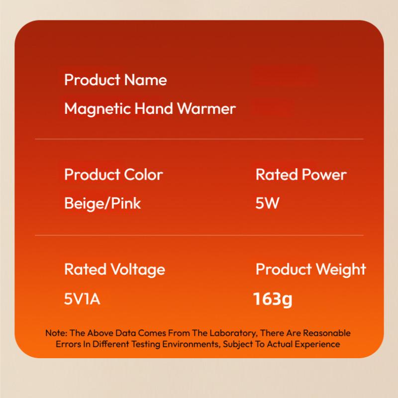 Magnetic Detachable Hand Warmer Rechargeable Hand Warmer Carrying Mini Hand Warmer All Day Handheld Magnetic Warmer Handheld