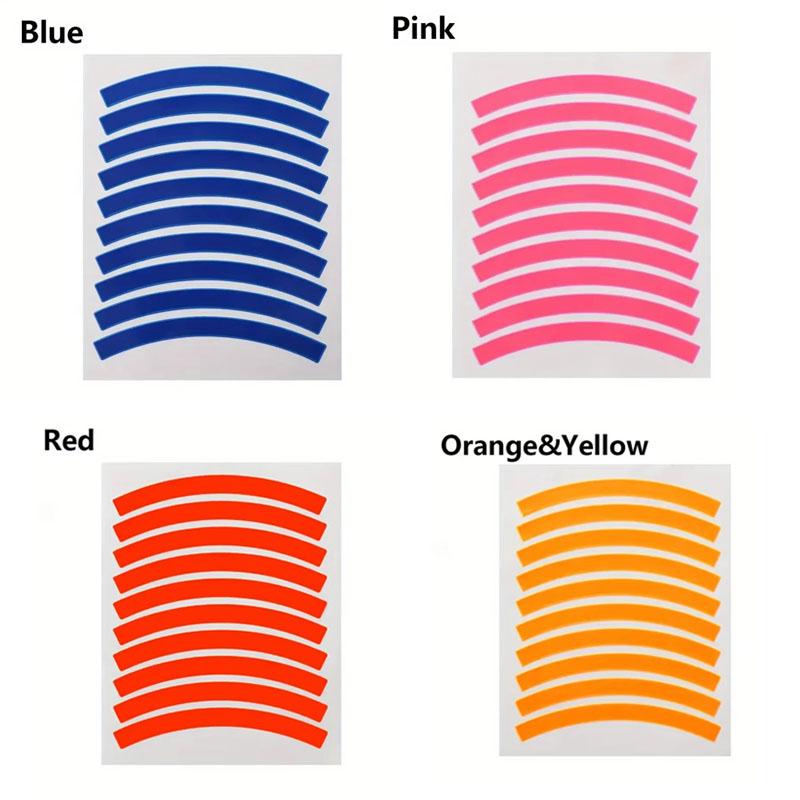Colored Reflective Tire Sticker Kids Balance Bike Reflective Sticker Wheel Decal Bicycle Accessories