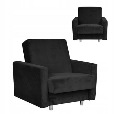 Alicja Reclining Armchair for Sleeping with a Container Black Fabric
