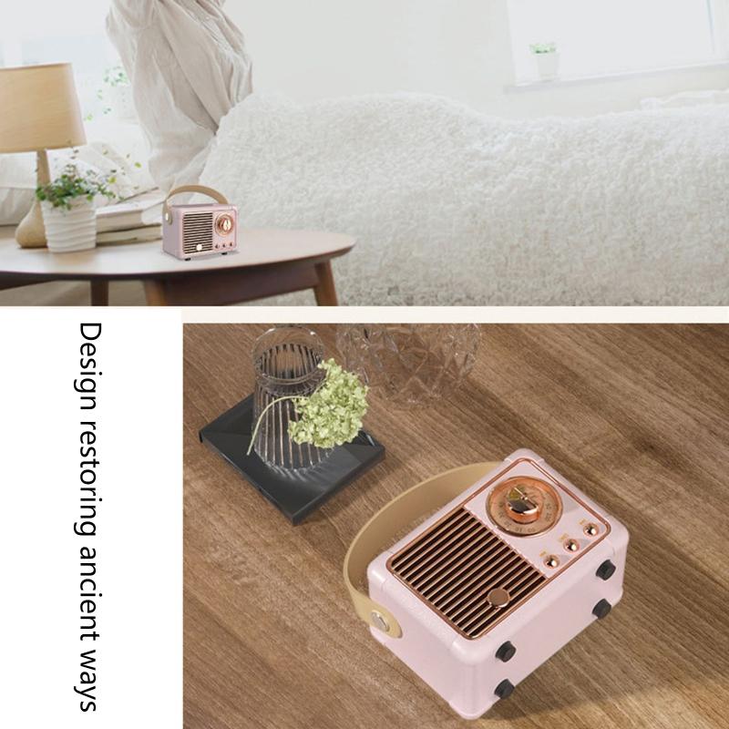 Retro Bluetooth-compatible Radio with Built-in Speaker 2CH HM11 Portable Music Player Elegant & Vintage for Home
