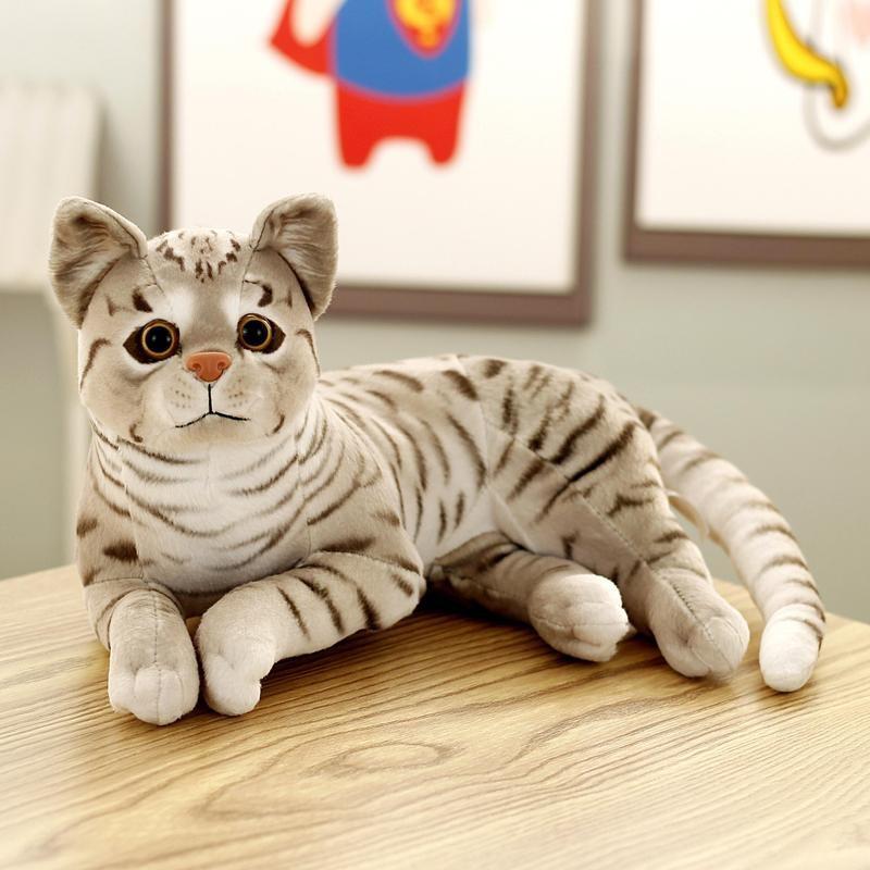 Simulated cat doll rag doll cute kitten doll plush toy children and girls pet cat soothing throw pillow