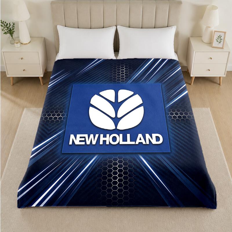 New Holland Print Flannel Blanket Cozy Lightweight Plush Throw Blanket For Bed Sofa Household Use