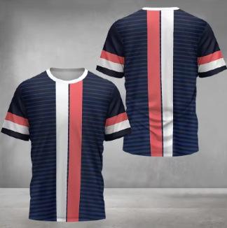 Fashion 3D Printing Fitness T-shirt Men's Outdoor Running Badminton Sports Men's T-shirt Casual Loose Top