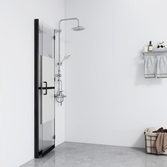 VidaXL Paroi de Douche Pliable Cloison de Baignoire Accessoire de Salle de Bain Cloison de Douche Maison Intérieur Verre ESG 151188