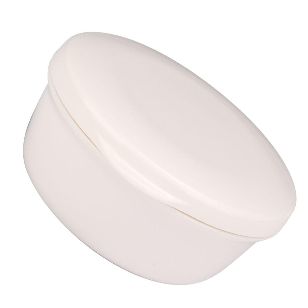 Plastic Soap Case White Soap Dish Round Corner Soap Box  Outdoor Camping