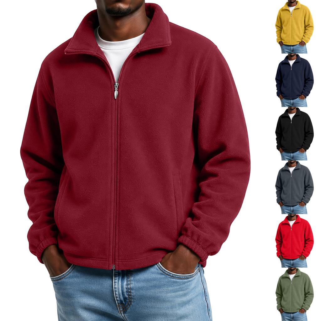 Men's Women's Outdoor Jacket Zip Up Thick Warm Cardigan for Spring and Fall