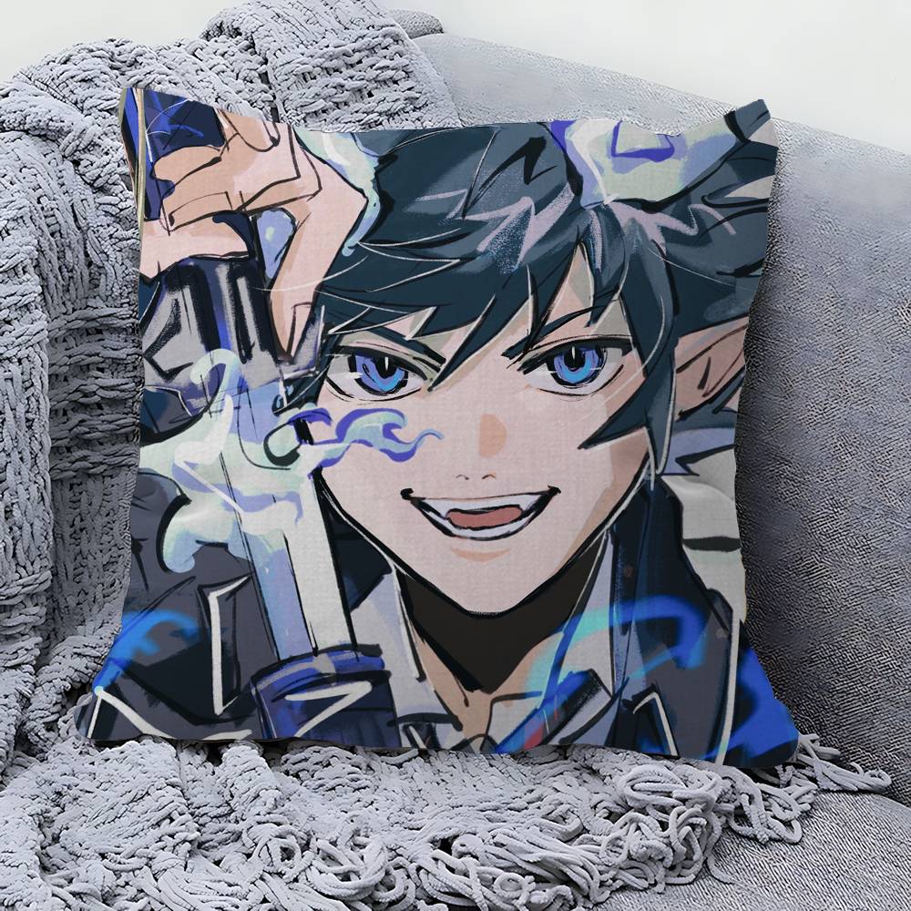 Blue Exorcist Cushion Cover Pillowcase Upholstery Sofa Throw Pillow Home Decor Pillowcas