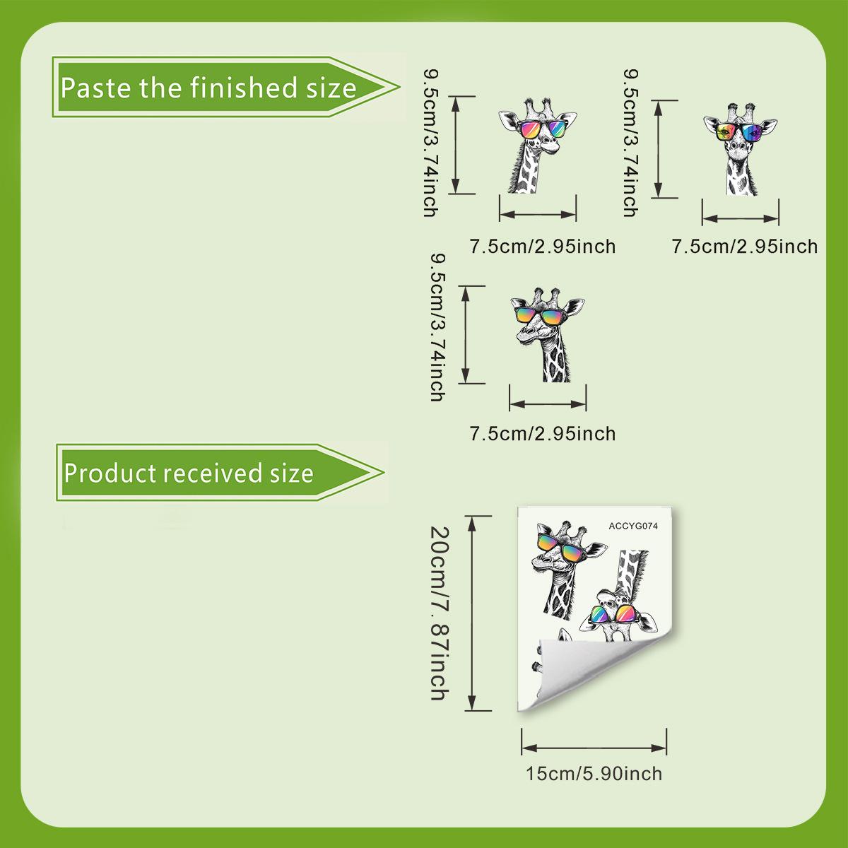 

Ночник с синим светом, креативные солнцезащитные очки, наклейка на выключатель с жирафом, персонализированная декоративная наклейка на выключатель/розетку 20*15 cm