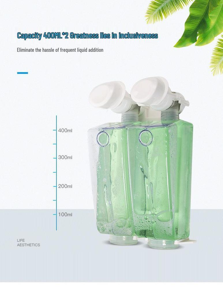 Ruivo Wall-Mounted Triple Soap and Sanitizer Dispenser for Home & Hotel Showers