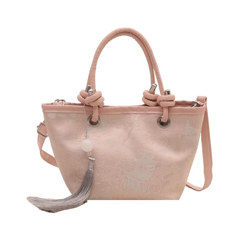 

New highend women s bags, fashionable handbags, shoulder bags, lightweight tote bags, versatile commuter crossbody bags рожевий