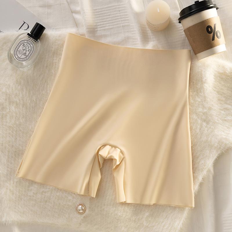 

Female Spring and Summer New Style Ice Silk No Trace of Two in One Abdominal Bottom Anti-light Flat Angle Safety Underwear XXXL тілесний