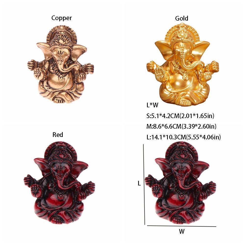Decorative Ganesha Buddha Statue Handicraft Rresin Ganesha Ornaments  Car Decor
