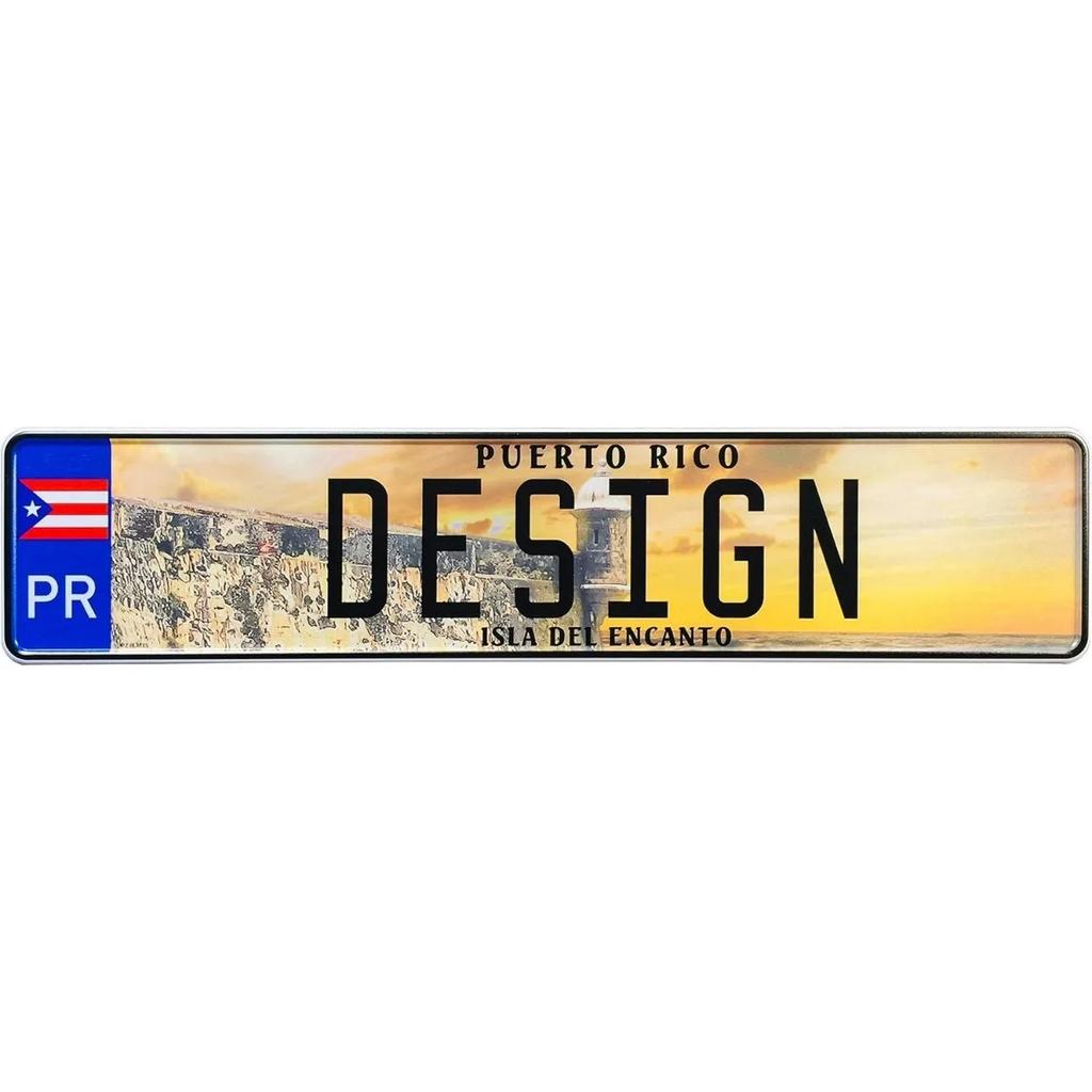 1pc Custom Puerto Rico Metal License Plate Sign Personalized Isla Del Encanto Wall Art Retro Decor